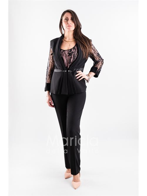 tailleur 3 pz ricamati PAOLA FORTI | PF217NERO